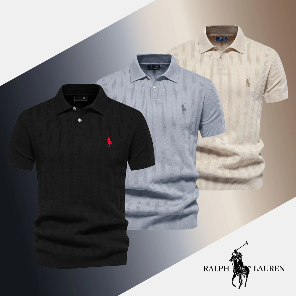 Polo Texturizado Para Hombre RL - Stock Limitado