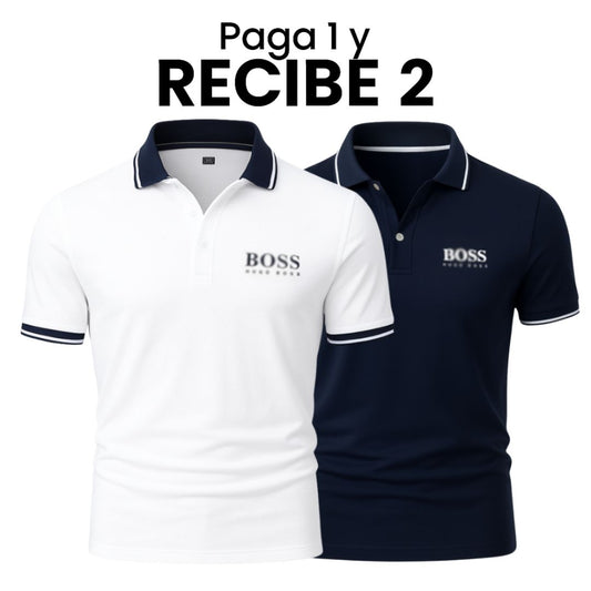[Compra1 y llévate2] Kit Premiere de Camisetas Polo de H. Boss - Línea Professional (Pack DE2)